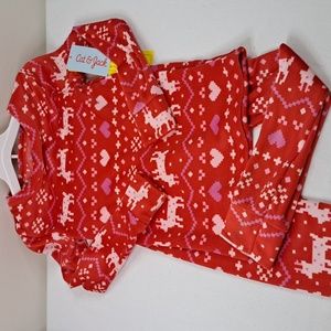 Girl's Christmas Cat & Jack Pajama Set Size 5
